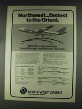 1979 Northwest Orient Airlines Ad - Fastest to Orient - £14.73 GBP