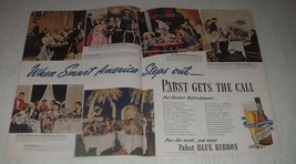 1939 Pabst Blue Ribbon Beer Ad - America Steps Out - £14.73 GBP