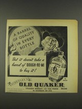 1937 Old Quaker Whiskey Ad - A Barrel of Quality - £14.61 GBP