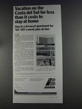 1980 Iberia Airlines Ad - Vacation on the Costa del Sol - £14.78 GBP