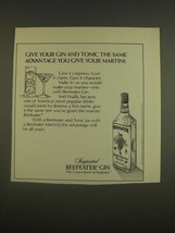 1985 Beefeater Gin Ad - Give gin and tonic same advantage you give your martini - £14.53 GBP