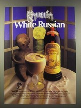 1986 Kahlua Liqueur Ad - White Russian - £13.82 GBP