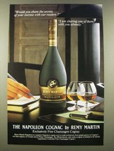 1986 Remy Martin Napoleon Cognac Ad - Would You Share the Secrets? - £14.44 GBP