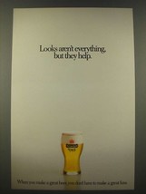 1986 Heineken Beer Ad - Looks Aren&#39;t Everything, But They Help - £14.74 GBP
