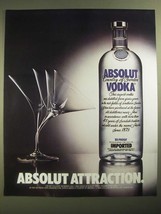 1987 Absolut Vodka Ad - Absolut Attraction - $18.49