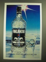 1987 Finlandia Vodka Ad - Traditional Nordic Vodka - £14.55 GBP