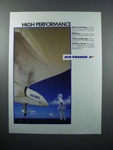 1985 Air France Ad - Concorde - High Performance - £14.78 GBP