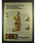 1971 Holland House Cocktail Mixes Ad - New and Exotic Ways - £14.55 GBP