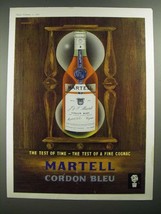 1960 Martell Cordon Bleu Cognac Ad - art by John Bainbridge - £14.78 GBP