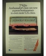 1987 TWA Ambassador Class and American Express Card Ad - Businessmen - £14.78 GBP