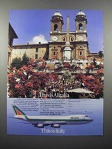 1988 Alitalia Airline Ad - This is Italy - $18.49