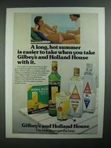 1976 Gilbey&#39;s Gin, Vodka and Holland House Cocktail mixes ad - £14.44 GBP