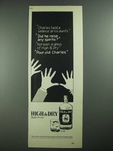 1977 High &amp; Dry Gin Ad - Charles Held a Seance - £14.45 GBP