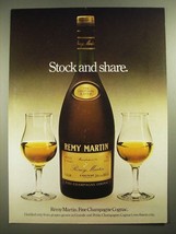 1980 Remy Martin Cognac Ad - Stock and Share - £14.62 GBP