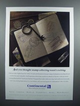 1996 Continental Airlines Ad - Stamp Collecting - £14.54 GBP