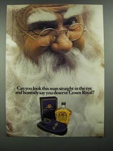 1984 Seagram&#39;s Crown Royal Whiskey Ad - Look in The Eye - £14.46 GBP