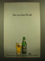 1988 Heineken Beer Ad - Take Your Time. We Did. - £14.74 GBP