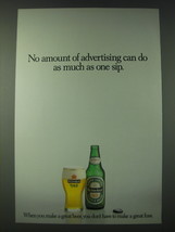 1989 Heineken Beer Ad - No amount of advertising can do as much as one sip - £14.74 GBP