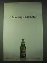1989 Heineken Beer Ad - The message is in the bottle - £14.52 GBP