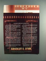 2003 Absolut Vodka - Absolut E. Lynn Ad! - $18.49