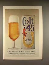 1965 Colt 45 Malt Liquor Ad - Where You Live! - £14.52 GBP