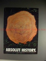 1997 Absolut Vodka Ad - Absolut History - Tree, NICE!! - £14.48 GBP