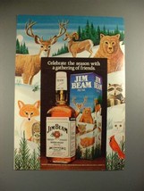 1981 Jim Beam Whiskey Ad - Celebrate the Season - £14.78 GBP