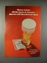1975 Budweiser Beer Ad - Still Beechwood Aged! - £14.77 GBP