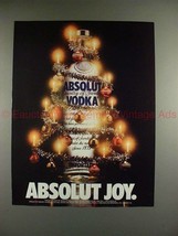 1989 Absolut Vodka Ad - Absolut Joy - Christmas Tree!! - £14.48 GBP