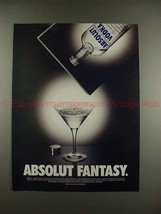 2001 Absolut Vodka Ad - Absolut Fantasy - NICE!! - £14.48 GBP