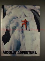 1995 Absolut Vodka Ad - Absolut Adventure - Ice Climber - $18.49