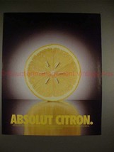 1999 Absolut Vodka Ad - Absolut Citron - Lemon Seeds!! - $18.49