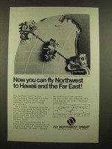 1969 Northwest Orient Airline Ad - Fly to Hawaii and the Far East - £14.81 GBP