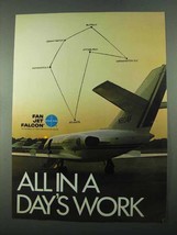 1969 Pan Am Falcon Jet Ad - All In A Day&#39;s Work - £14.27 GBP