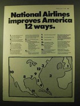 1970 National Airlines Ad - Improves America 12 Ways - £14.48 GBP