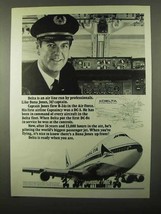1971 Delta Airlines Ad - Dana Jones, 747 Captain - £14.48 GBP