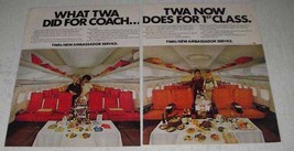 1971 TWA Airlines Ad - What TWA Did For Coach - £14.78 GBP