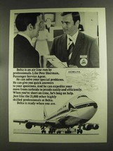 1972 Delta Airlines Ad - Pete Sherman, Agent - £14.48 GBP