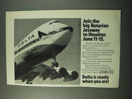 1972 Delta Airlines Ad - The Big Rotarian Jetaway - £14.48 GBP