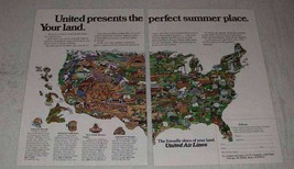 1973 United Air Lines Ad - The Perfect Summer Place - £14.53 GBP