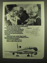 1974 Delta Airlines Ad - Christa Beck, Stewardess - £14.46 GBP