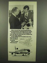 1974 Delta Airlines Ad - Richard Price, Service Agent - £14.46 GBP