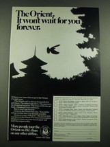 1974 JAL Japan Air Lines Ad - The Orient. It Won&#39;t Wait For You Forever - £14.55 GBP