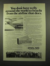 1975 Pan Am Airlines Ad - Don&#39;t Have To Fly Around - £14.78 GBP