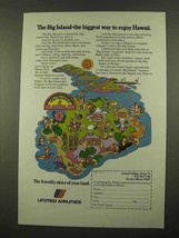 1975 United Airlines Ad - The Big Island - £13.88 GBP