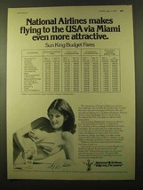 1977 National Airlines Ad - Flying to the USA via Miami - £14.48 GBP