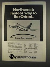 1977 Northwest Orient Airline Ad - Fastest Way - £14.59 GBP