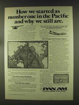 1977 Pan Am Airline Ad - Number One in the Pacific - £14.78 GBP