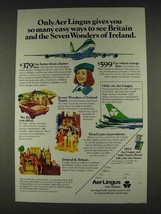 1978 Aer Lingus Irish Airlines Ad - See Britain - £14.48 GBP