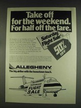 1978 Allegheny Airlines Ad - Take Off for the Weekend - £14.76 GBP
